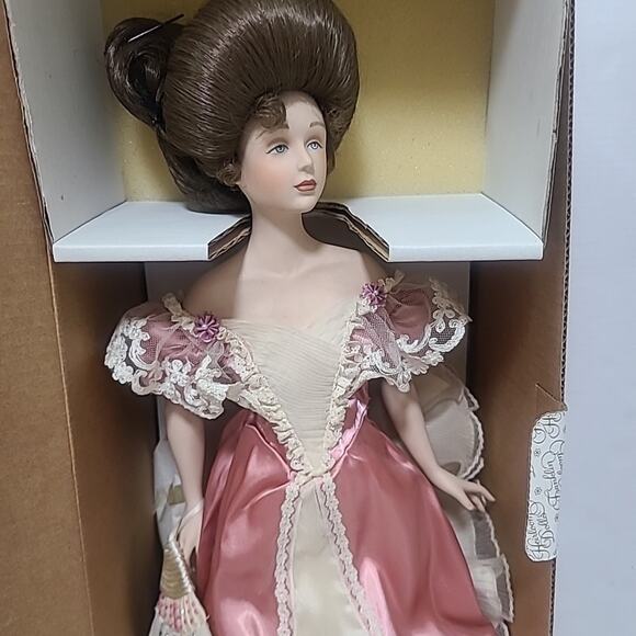 Franklin Heirloom Doll Gibson Girl Laura The Debutante Porcelain Vintage COA - Picture 1 of 6
